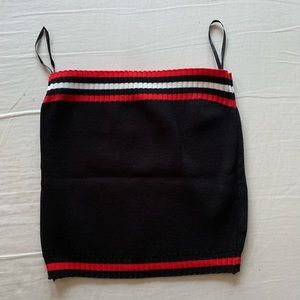 Black Knit Tube Top